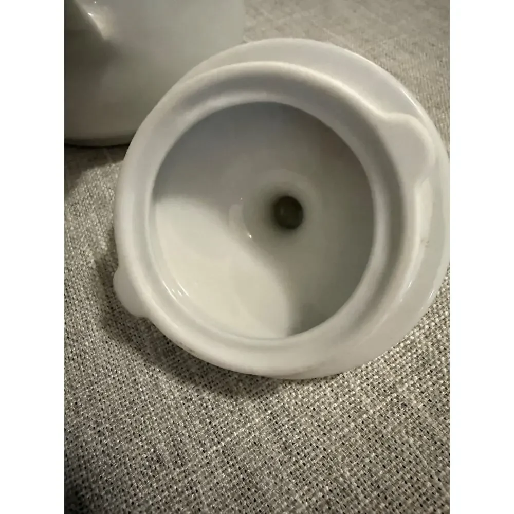 🌿 White Porcelain Pouring Pot Strainer Insert – 7.5